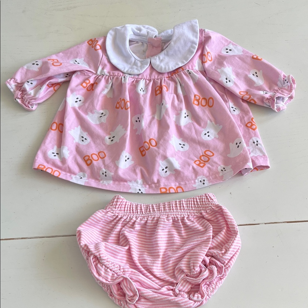 Pink Ghost Diaper set